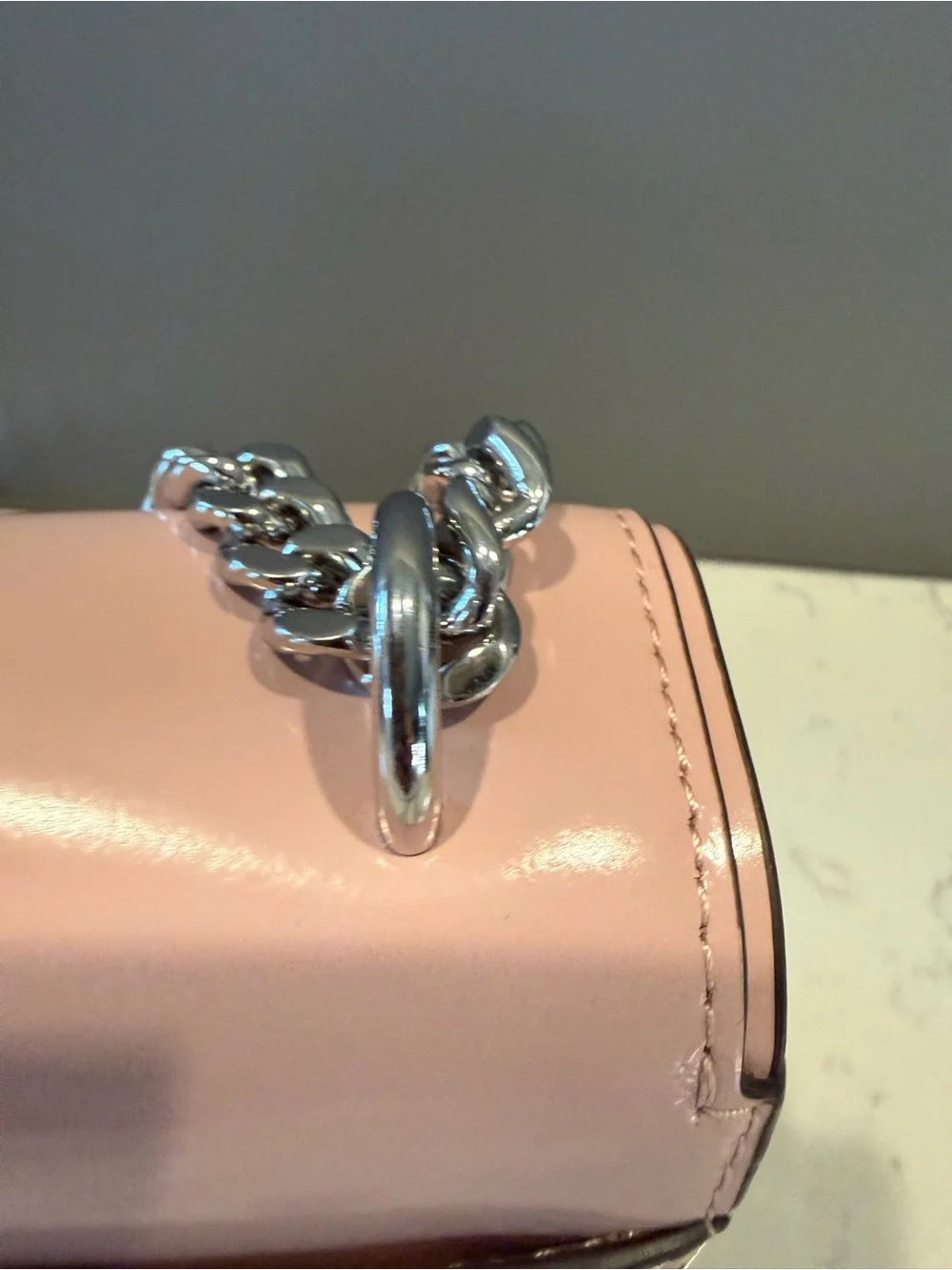 Tory Burch Pale Pink Leather Chain Crossbody Bag